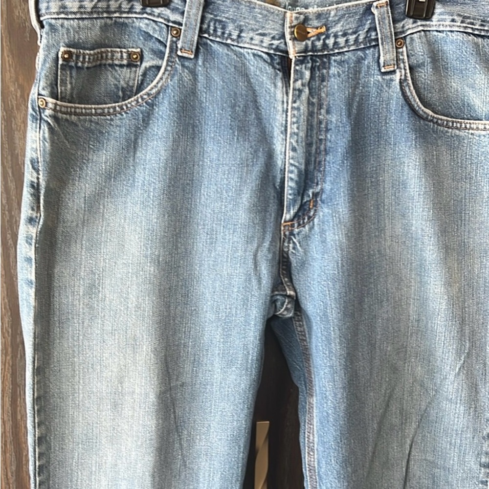 Carharttt Men’s Jeans Denim Preowned Loose Straight 36/32 100% Cotton Blue Work